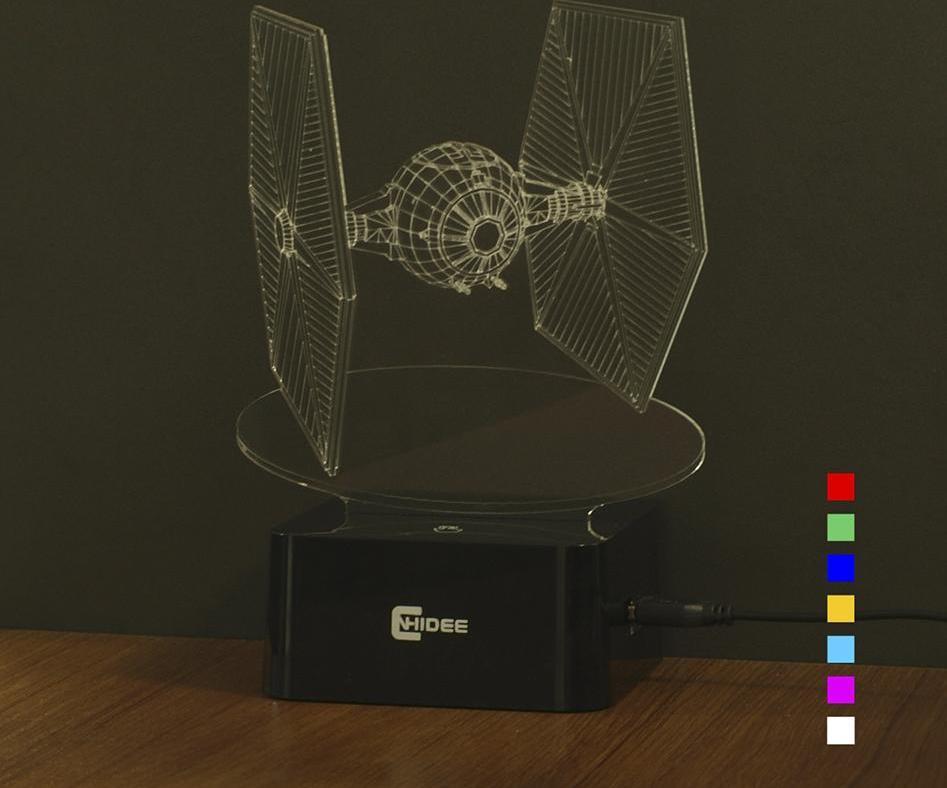 3D Star Wars Tie Fighter Lamp
